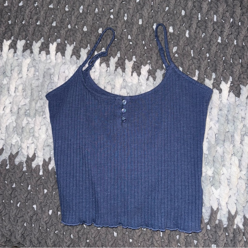 Super cute Blue cropped tank top!